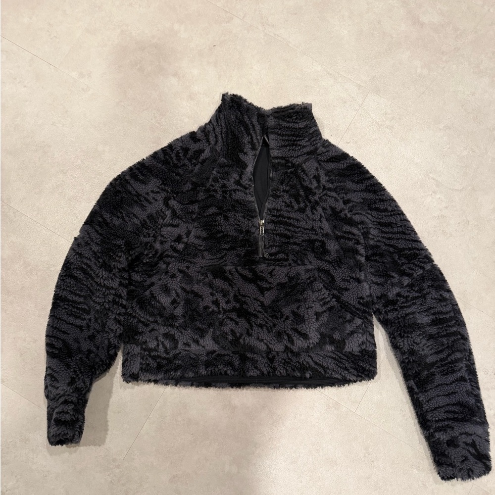 lululemon athletica Black Patterned Teddy Jacket